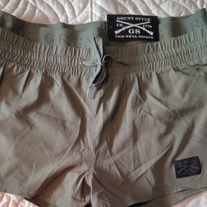 Grunt Style Women's Green Athletic Shorts
